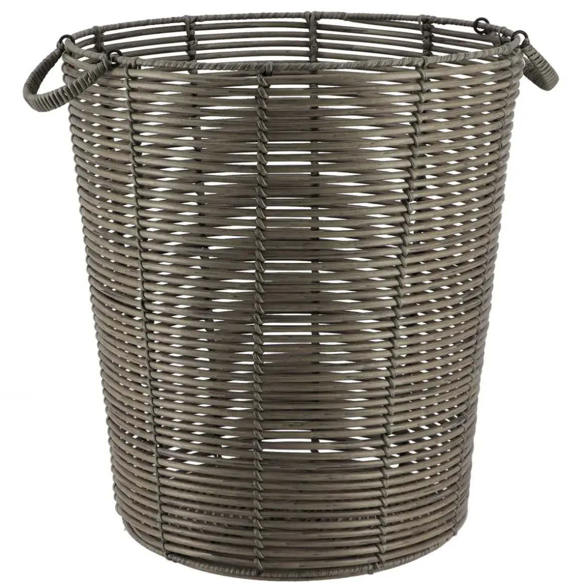 PANIERE A LINGE RECYCLE FACON ROTIN 40X45CM GRIS