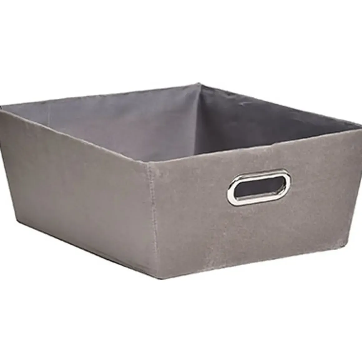 PANIERE DRESSING VELOURS D.15X40X32.5CM TAUPE