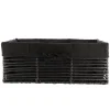 PANIERE EN PAPIER STRUCTURE METAL 44X31X17CM NOIR TISSU NOIR