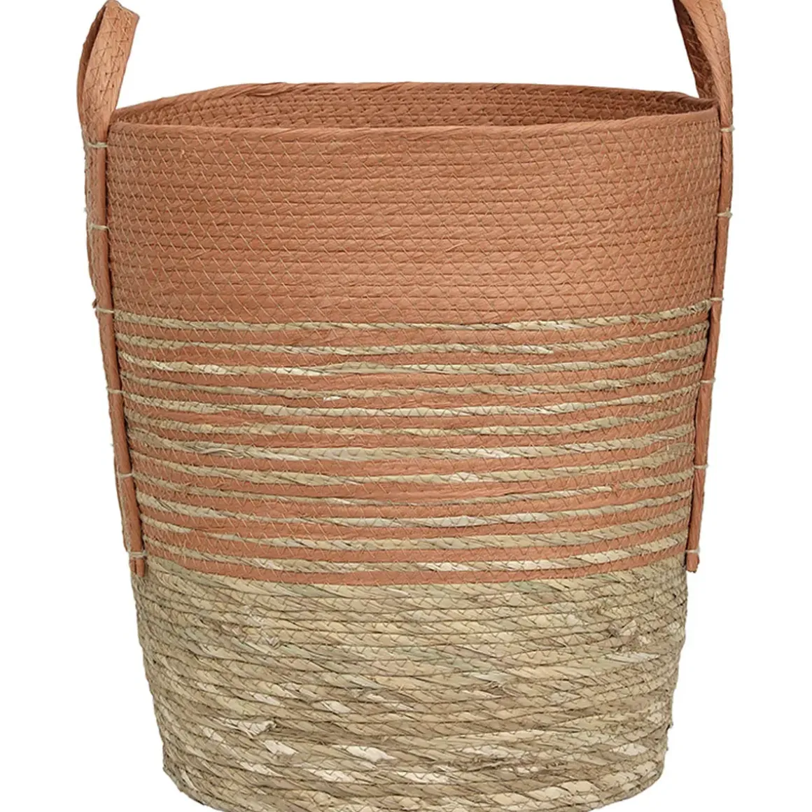 PANIERE FIBRE VEGETALE PAPIER D.45X47CM NATUREL CORAIL