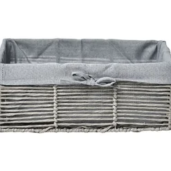 PANIERE MM EN PAPIER STRUCTURE METAL GRIS TISSU GRIS