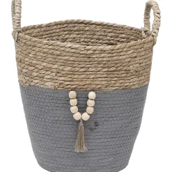 PANIERE RONDE PETIT MODELE D.31X30CM NATUREL GRIS