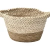 PANIER EVASE MAIS ET VEGETALE 30X20X16CM NATUREL BLANC