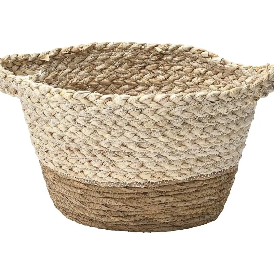 PANIER EVASE MAIS ET VEGETALE 30X20X16CM NATUREL BLANC