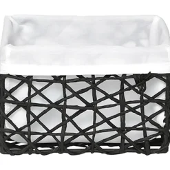 PANIER GM PAPIER NOIR TISSU BLANC