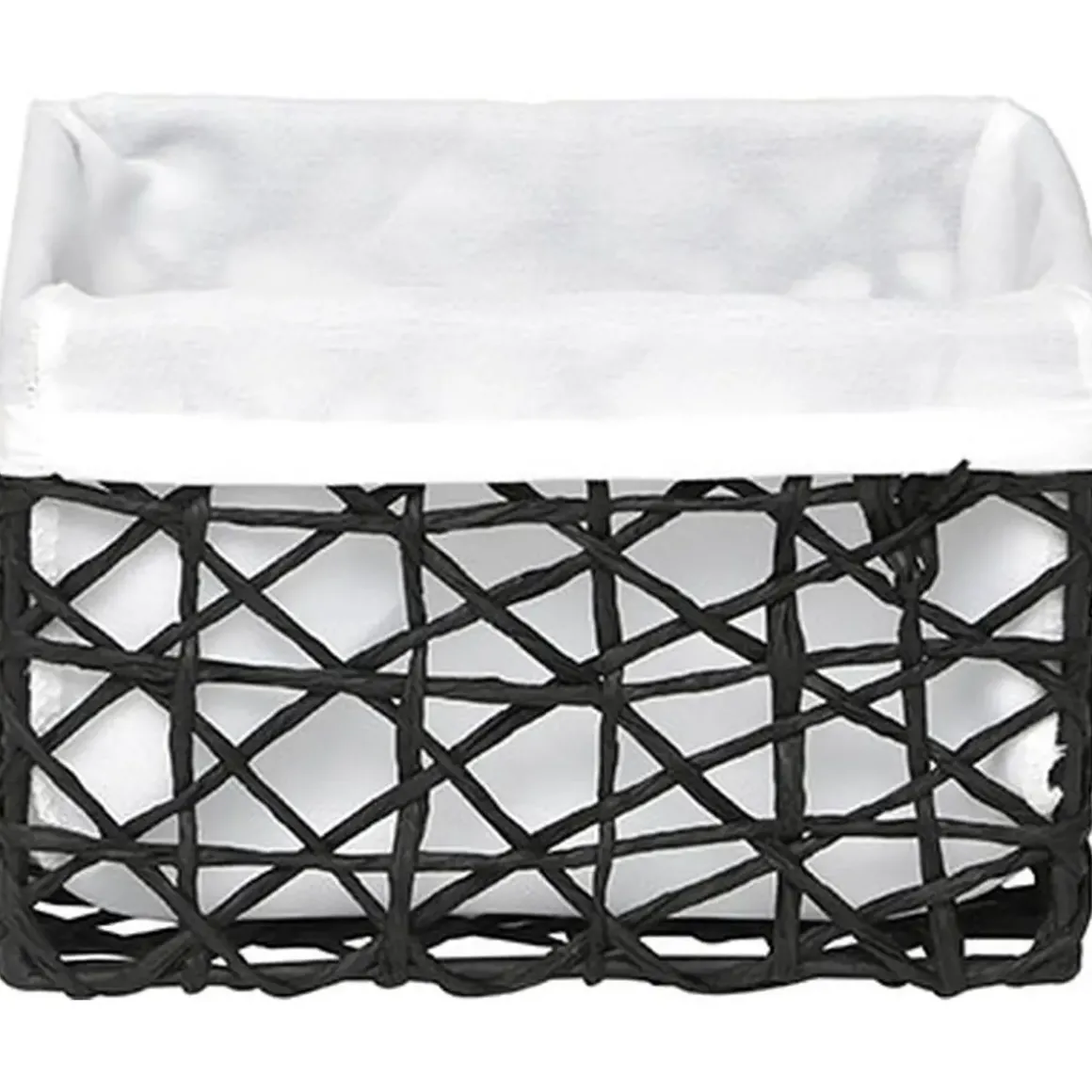 PANIER GM PAPIER NOIR TISSU BLANC