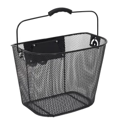 PANIER VELO METAL NOIR CLIP AUTOMATIQUE 10L
