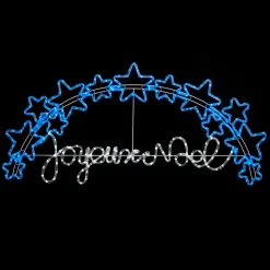 PANNEAU LUMINEUX JOYEUX NOEL BLANC FROID BLEU L.134CM
