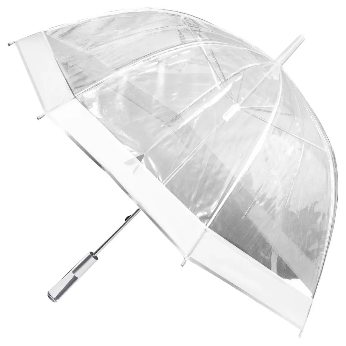 PARAPLUIE LONG DOME TRANSPARENT 80CM