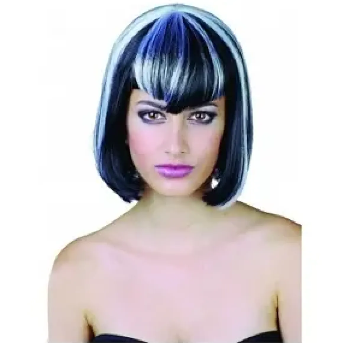 PERRUQUE CHVX MILONG NOIR BLAN
