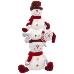 PERSONNAGE PYRAMIDE 3 BONHOMMES DE NEIGE 75CM