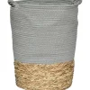 PETITE PANIERE A LINGE RONDE MATIERE VEGETALE KAKI NATUREL
