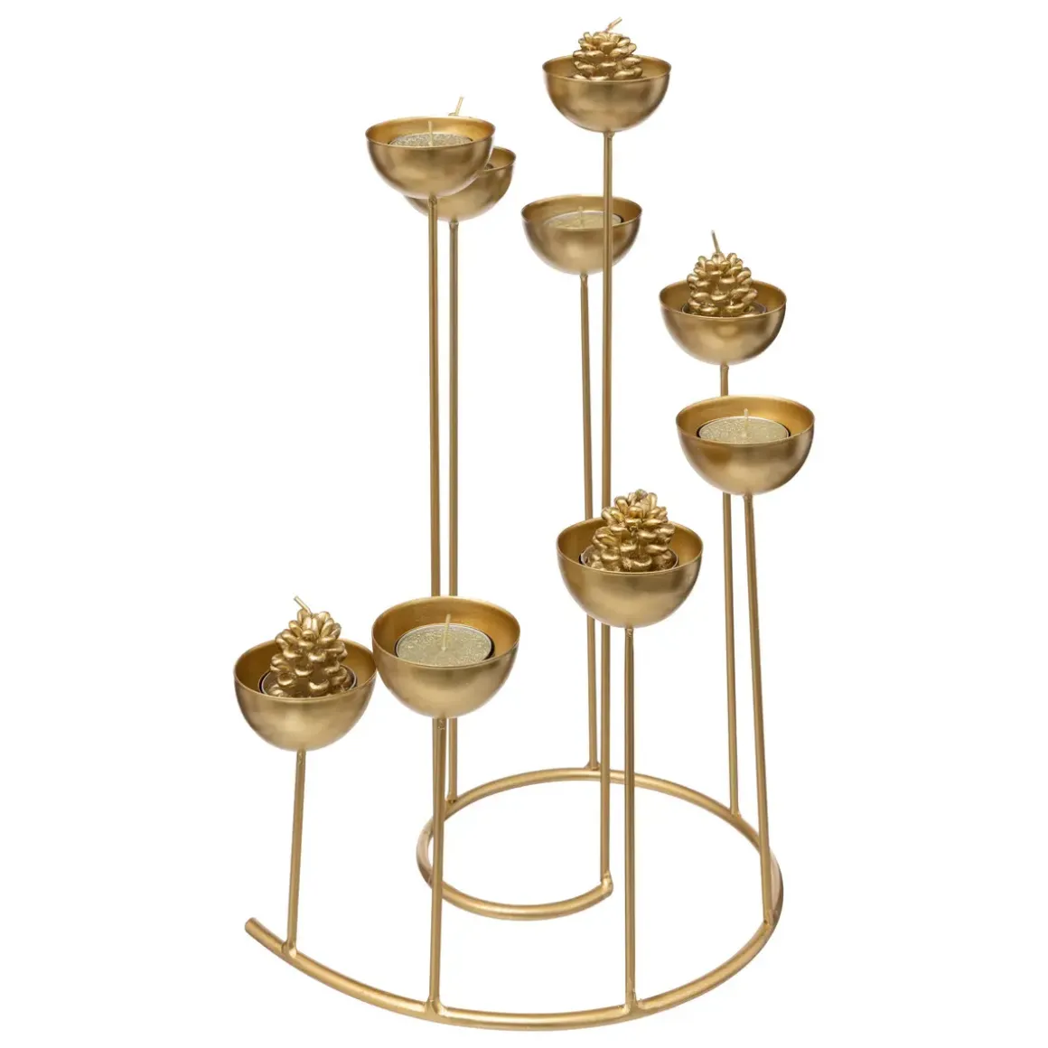 PHOTOPHORE SPIRALE 8 BOUGIE 35CM