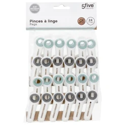 24 PINCES A LINGE RUBBER RONDE