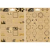 PLANCHE STICKER KRAFT DORURE A CHAUD