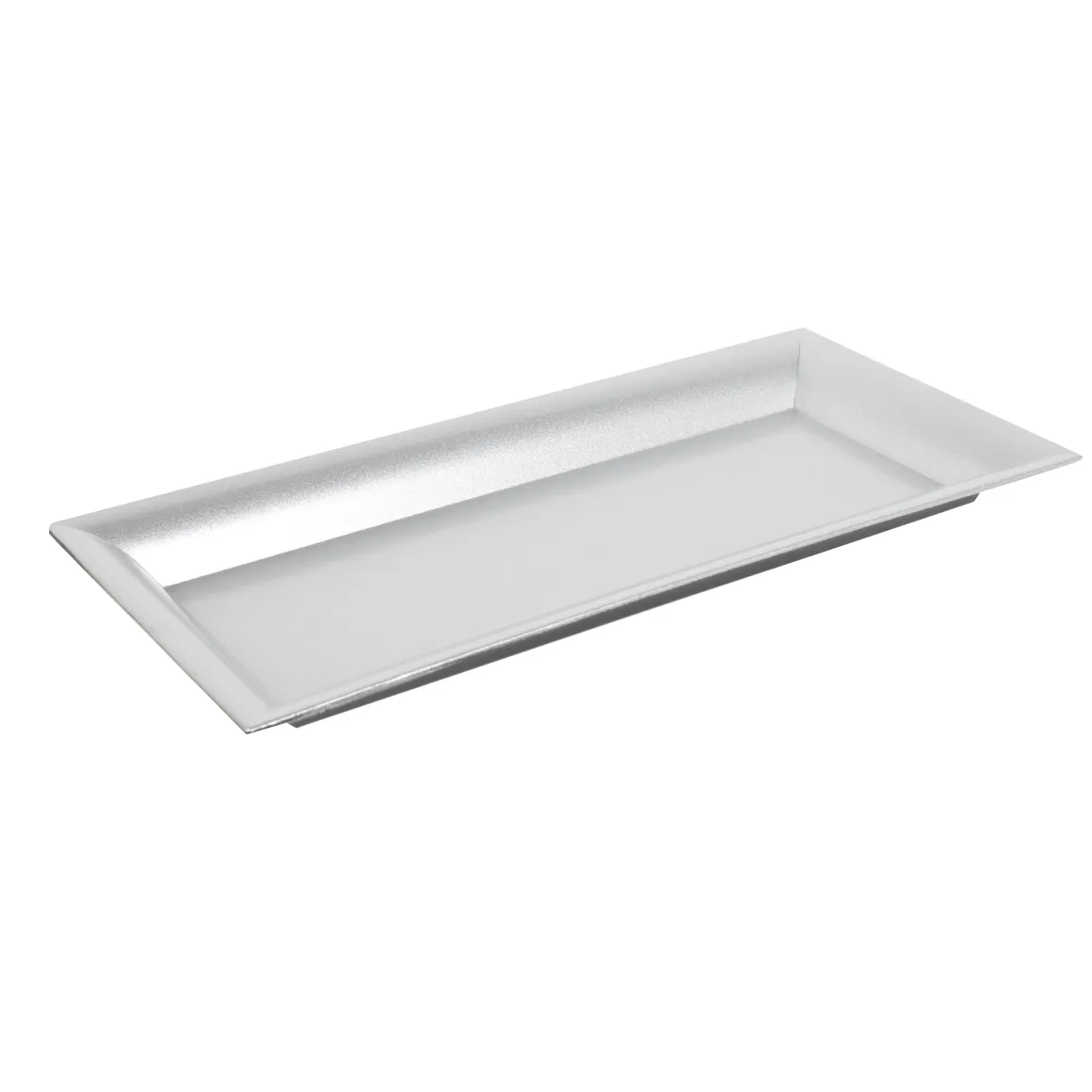 PLATEAU RECTANGULAIRE ARGENT 36X17X2CM