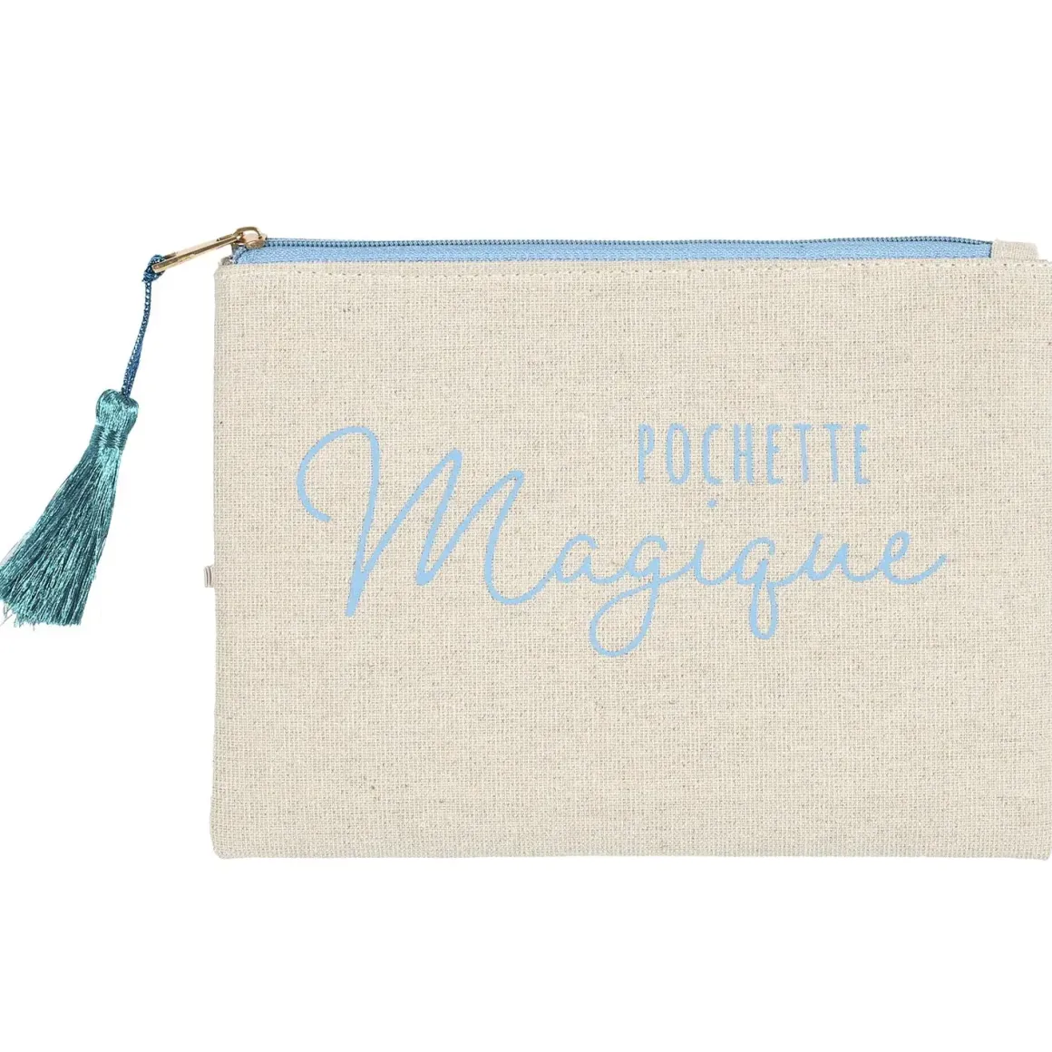 POCHETTE JUTE ET COTON 20X15CM