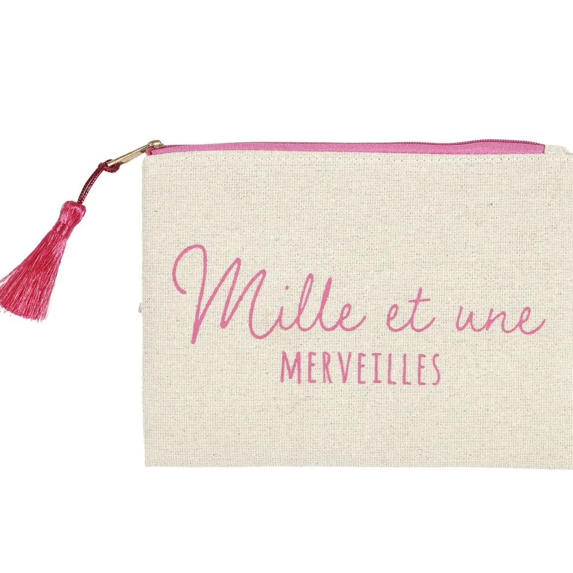 POCHETTE JUTE ET COTON 20X15CM
