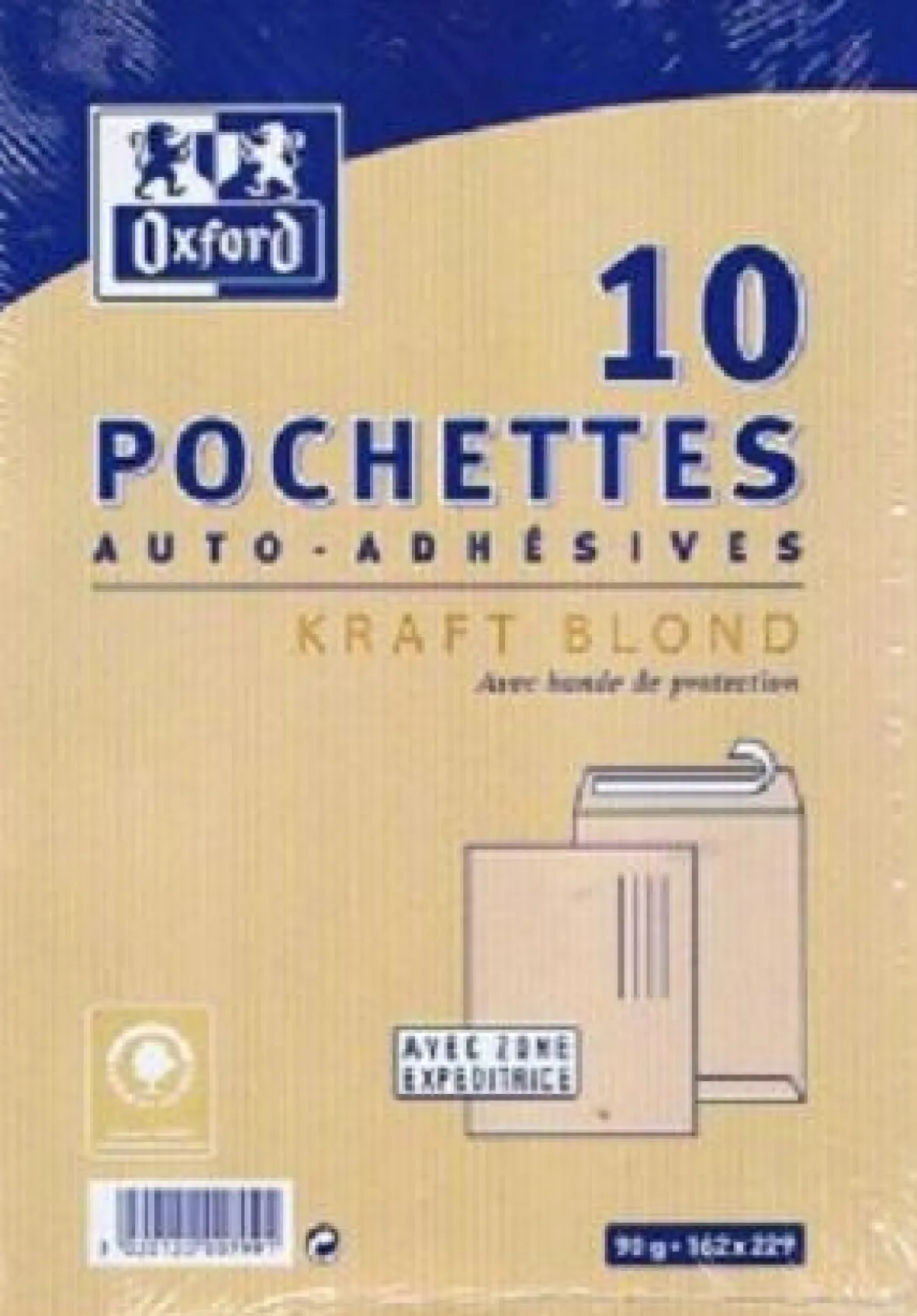 10 POCHETTES KRAFT 162X229