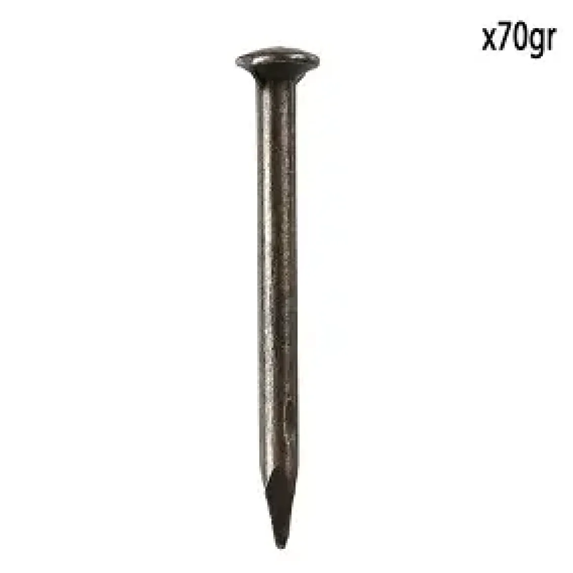 POINTE A BETON TETE RONDE ACIER BLEUI 2X25MM 70G