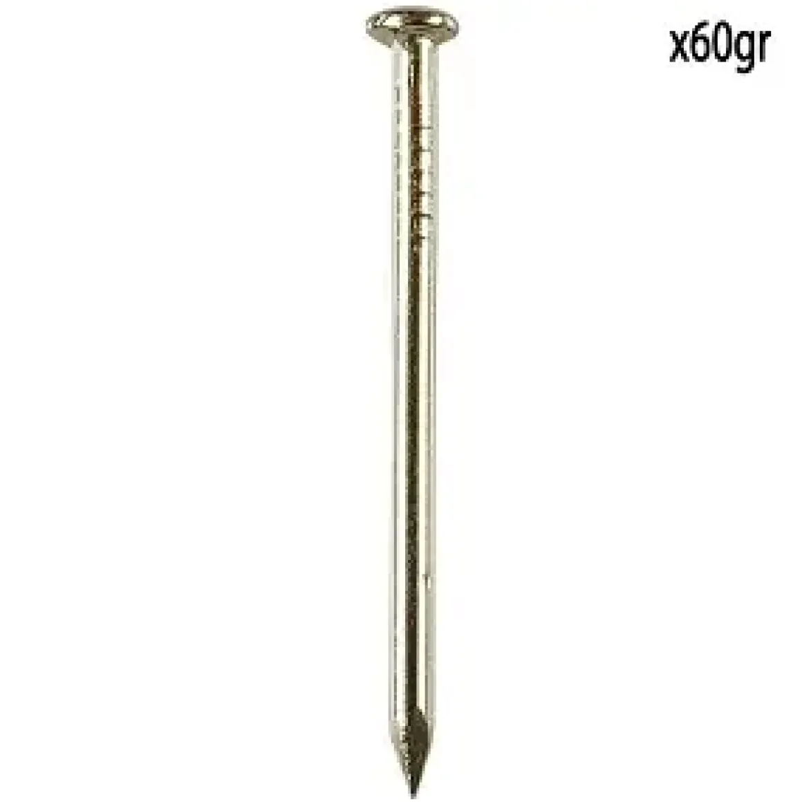 POINTE A TETE RONDE ACIER LAITONNE 1.5X25MM 60G