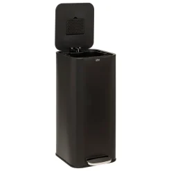 POUBELLE A PEDALE CARRE DELTA 30L NOIRE