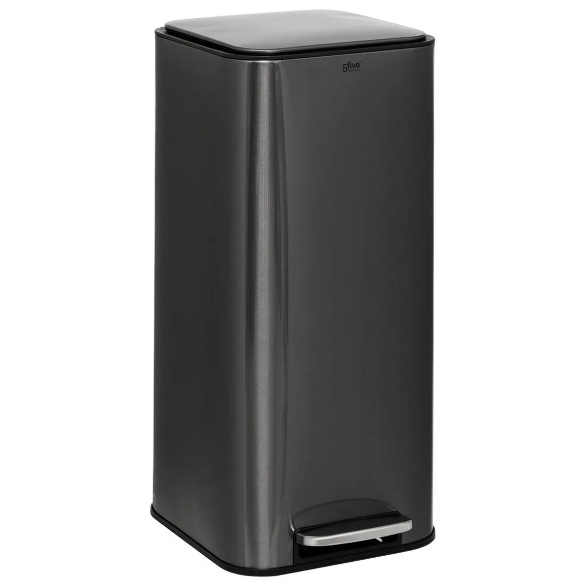 POUBELLE A PEDALE CARRE DELTA 30L CARBONE