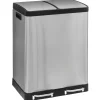 POUBELLE DE TRI A PEDALE ARIANE 2 X 30L METAL INOX