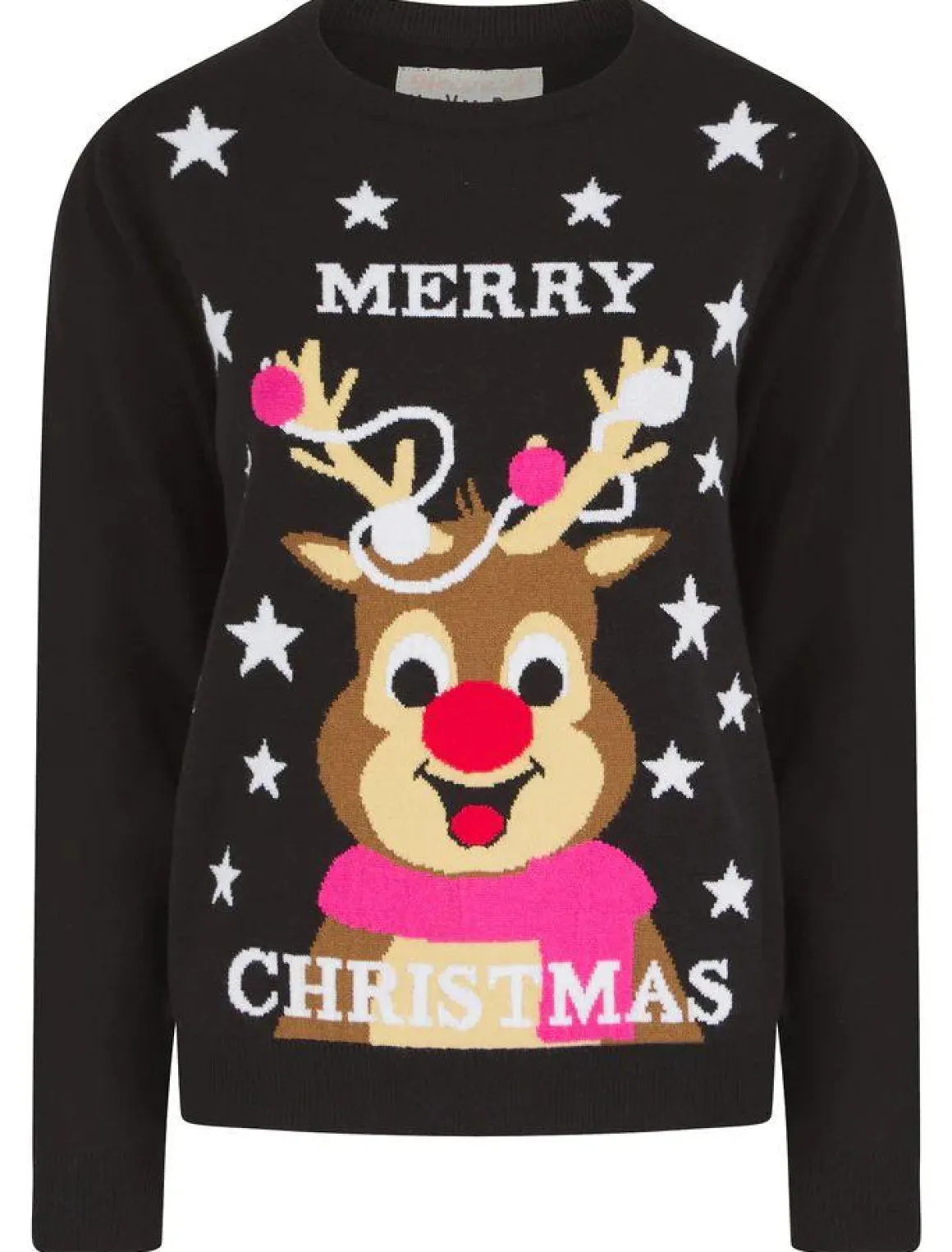 PULL NOEL ADULTE MERRY CHRISTMAS CERF