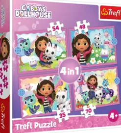 PUZZLE 4 EN 1 70 PIECES GABBYS TREFL