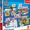 PUZZLE 4 EN 1 70 PIECES PAW PATROL TREFL
