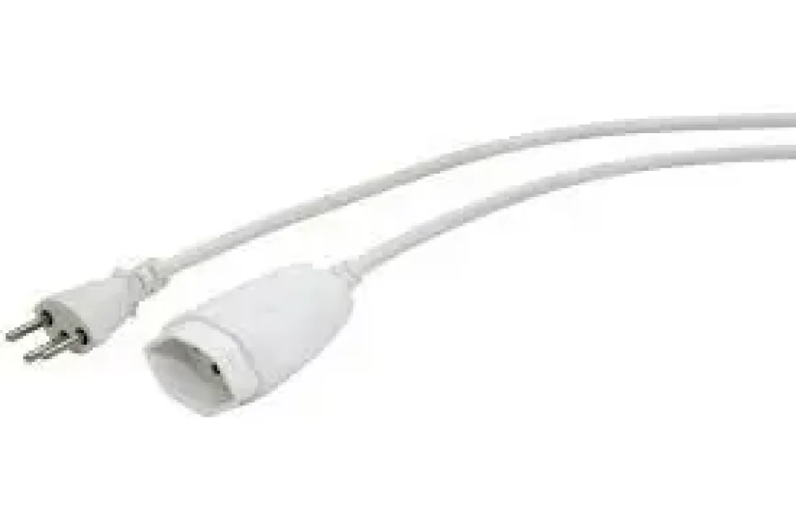 RALLONGE TD 3X1MM2 BLANC 3M T12 T13 AVEC PROTECTION D ENFANT