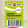 5 RECHARGES ADHESIF TRANSPARENTES 25X18