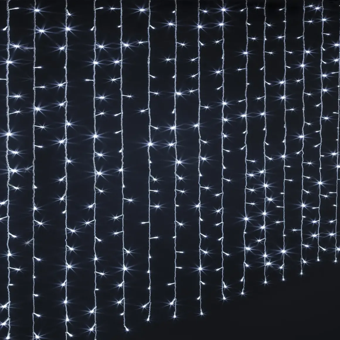 RIDEAU FACADE L.400CM 800 LEDS BLANC FROID