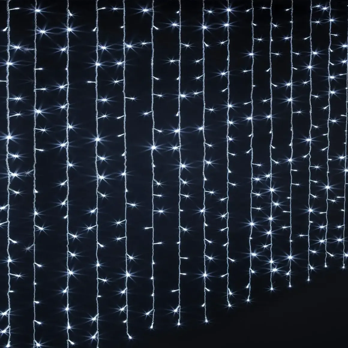 RIDEAU FACADE L.400CM 800 LEDS BLANC FROID