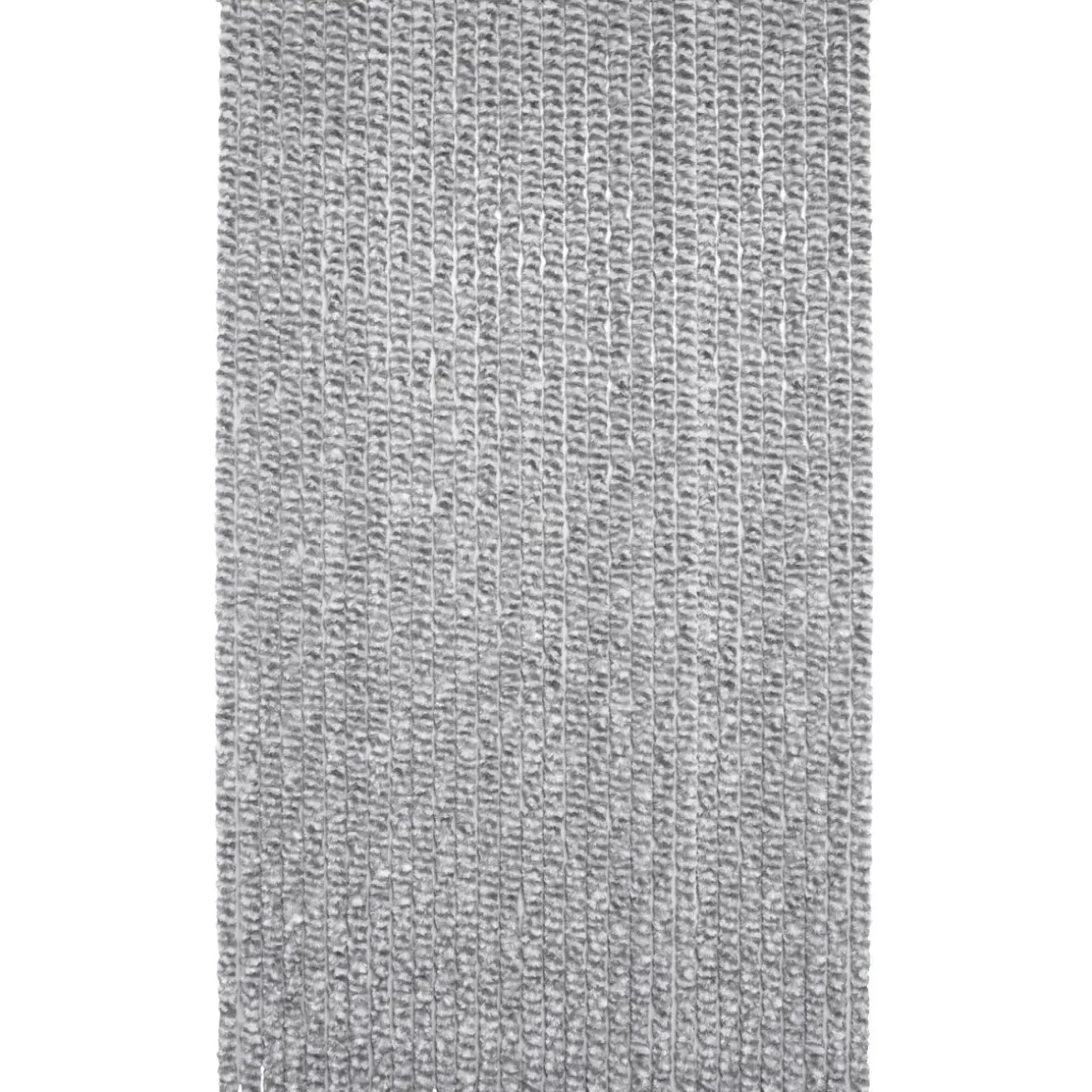 RIDEAU PORTE CHENILLE 120X220CM GRIS BLANC