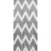 RIDEAU PORTE LANIERES AJOUREES 90X200CM GRIS BLANC