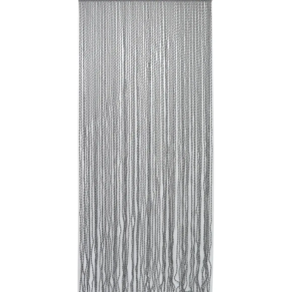 RIDEAU PORTE LANIERES TORSADES 90X210CM GRIS
