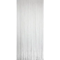 RIDEAU PORTE POLYESTER POMPON 90X200CM BLANC