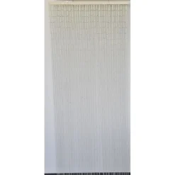 RIDEAU PORTE STICK BAMBOU 90X200CM BLANC