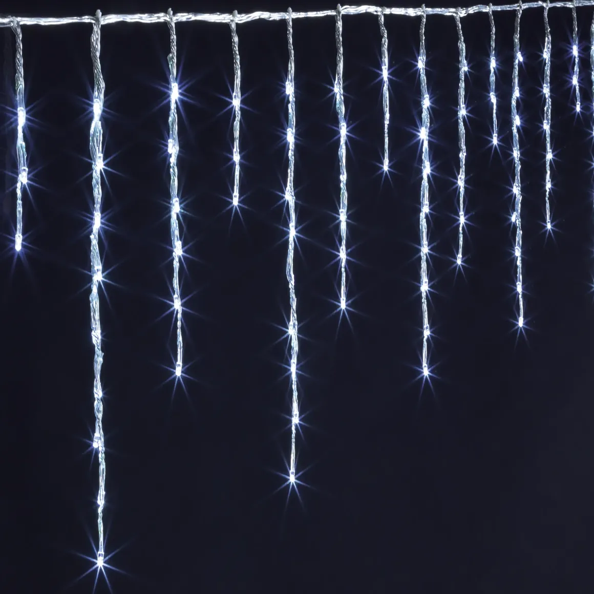 RIDEAU STALACTITE 120 LEDS BLANC FROID