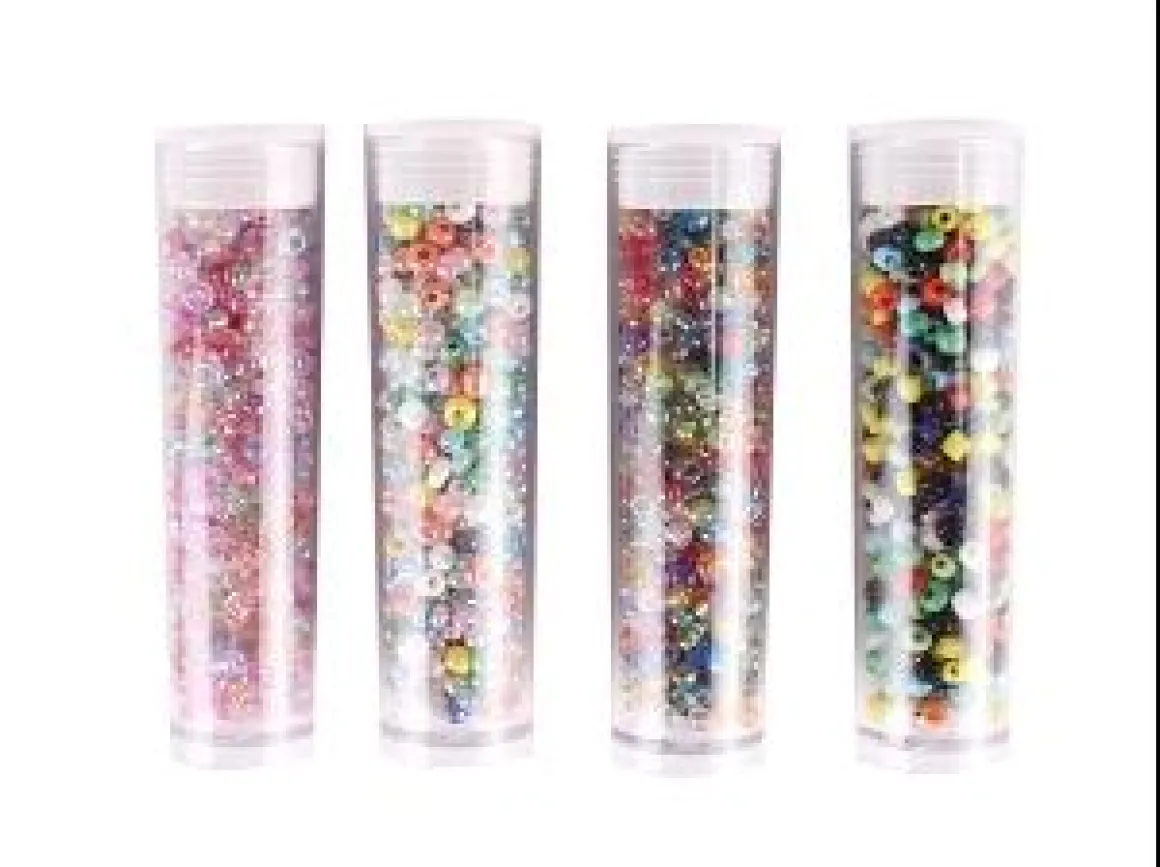 ROCAILLE TUBES 8 GRS MULTICOLORE X 4 PCS