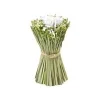 ROSE ET FLEURS SECHEES DANS GERBE BLANC