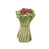 ROSE ET FLEURS SECHEES DANS GERBE ROUGE