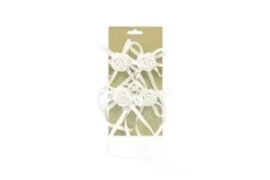 ROSE ET RUBANS POUR POIGNET OU BOUTONNIERE X4 PIECES