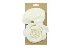 ROSE X2 PIECES A POSER OU A ATTACHER BLANC