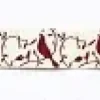RUBAN COTON OISEAUX ROUGE 1.5 CM X 2 M