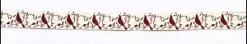 RUBAN COTON OISEAUX ROUGE 1.5 CM X 2 M