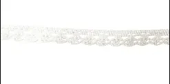 RUBAN DENTELLE COTON BLANC FLEUR 1CMX2M