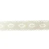 RUBAN DENTELLE COTON ECRU ROSACE 1.6CMX2M